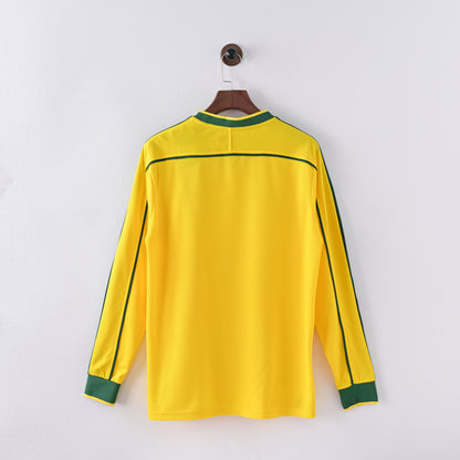 Maillot Bresil Retro Vintage Manches Longues 1998 Domicile Homme