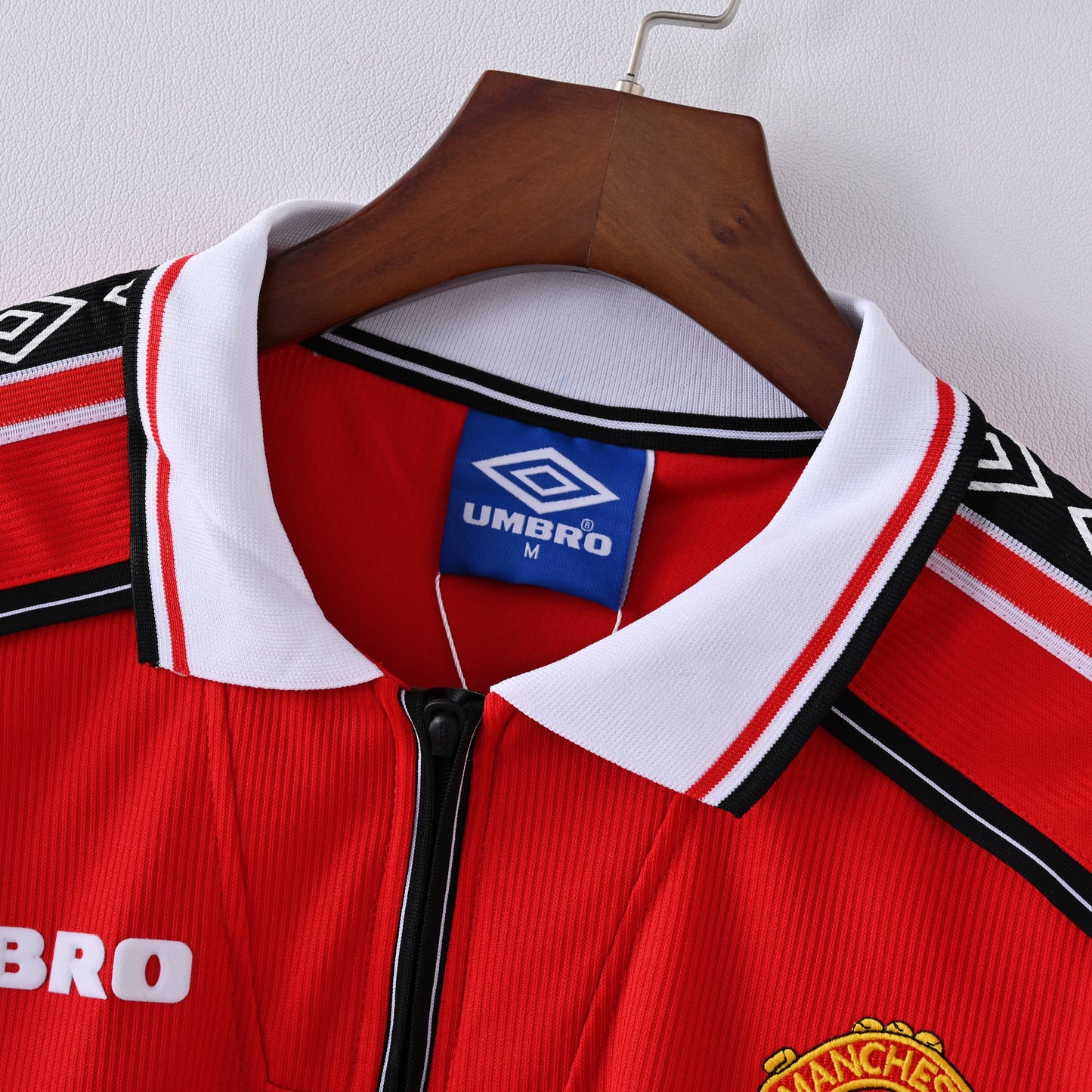 Maillot Manchester United Retro Vintage Manches Longues 1998-1999 Domicile Homme