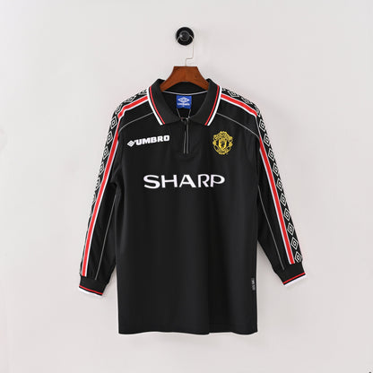Maillot Manchester United Manches Longues Retro Vintage 1998-1999 Third Homme