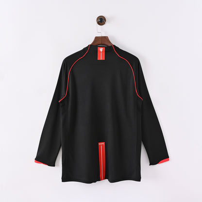 Maillot Manchester United Retro Vintage Manches Longues 2007-2008 Exterieur Homme