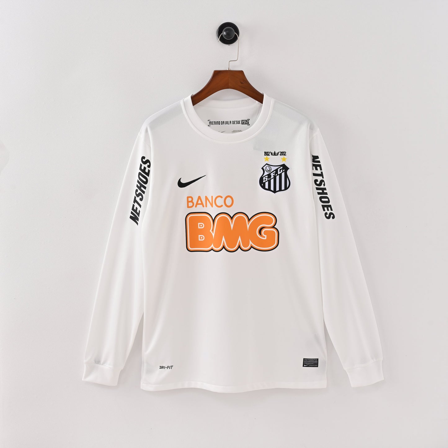 Maillot Santos FC Retro Vintage Manches Longues 2012-2013 Domicile Homme