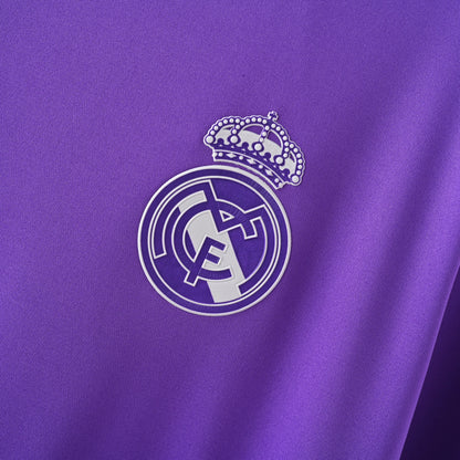 Maillot Real Madrid Manches Longues Retro Vintage 2016-2017 Exterieur Homme