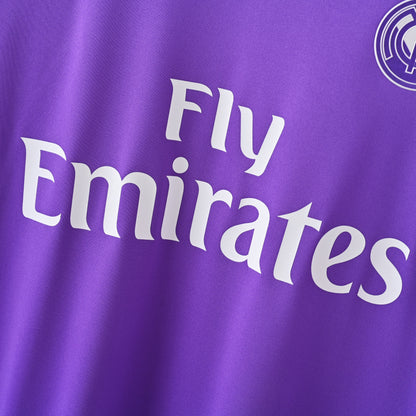 Maillot Real Madrid Manches Longues Retro Vintage 2016-2017 Exterieur Homme