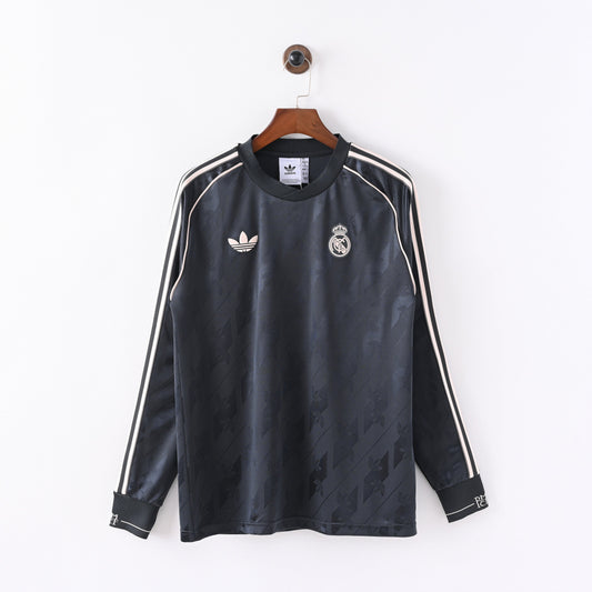 Maillot Real Madrid Manches Longues Retro Vintage 2024-2025 Third Lifestyler Homme
