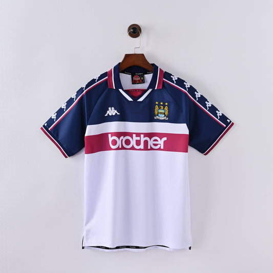Maillot Manchester City Retro Vintage 1997-1998 Exterieur Homme