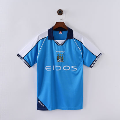 Maillot Manchester City Retro Vintage 1999-2001 Domicile Homme