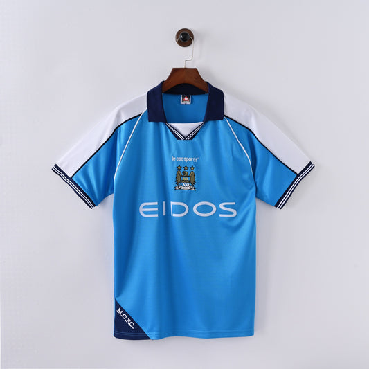 Maillot Manchester City Retro Vintage 1999-2001 Domicile Homme