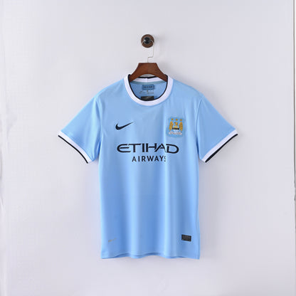 Maillot Manchester City Retro Vintage 2013-2014 Domicile Homme