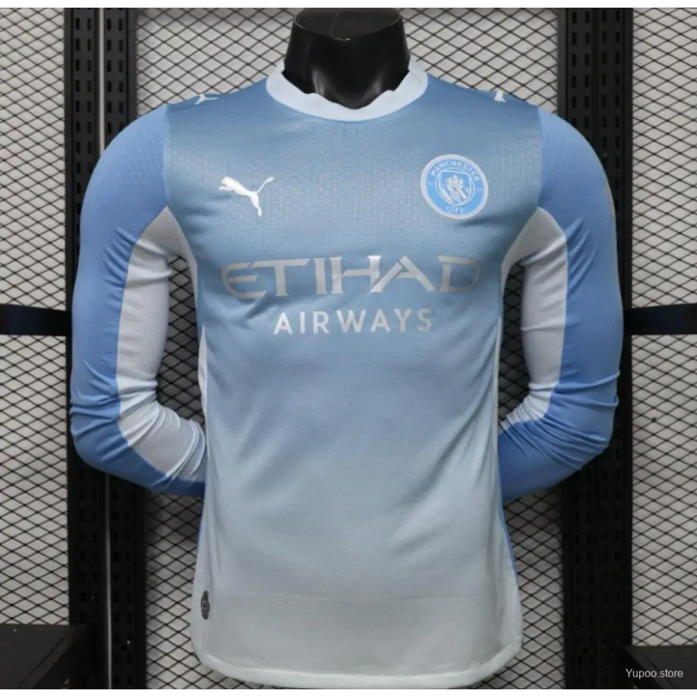 Maillot Manchester City Domicile 2026/2027 Version joueur Manches Longues