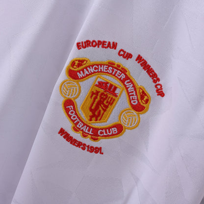 Maillot Vintage Manchester United Retro Vintage 1990-1991 Europe Coupe Winners Exterieur Homme