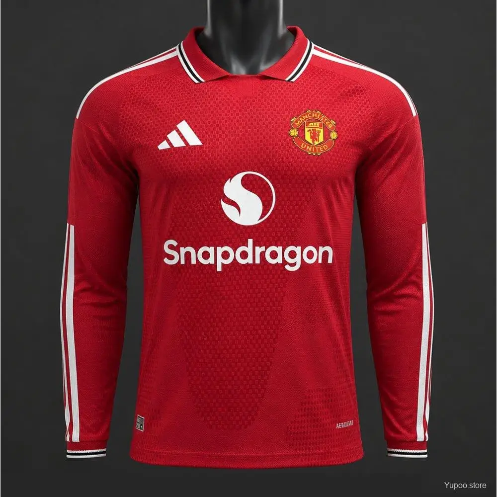 Maillot Manchester United Domicile Version Joueur 2026/2027 manches longues