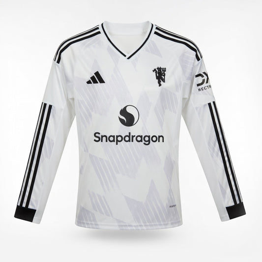 Maillot Manchester United Exterieur Manches Longues Homme 2025 2026 Blanc