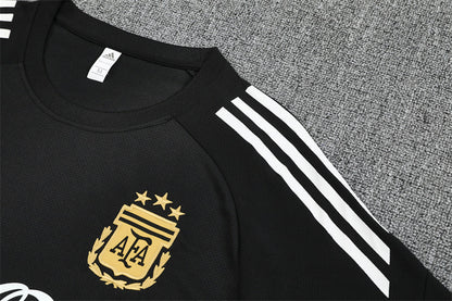 Maillot Short Training Argentine Noir Homme/Enfant 2025 2026