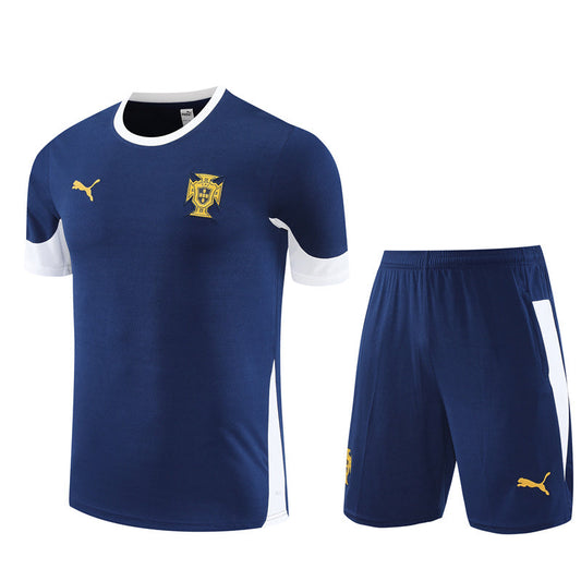 Maillot Short Portugal Training Bleu Homme/Enfant 2025 2026