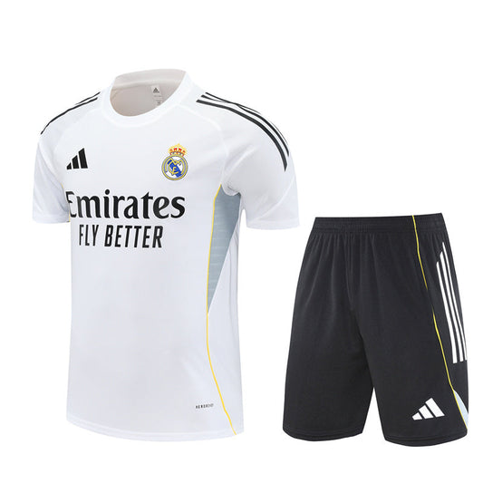 Maillot Short Training Real Madrid Blanc Homme/Enfant 2025 2026