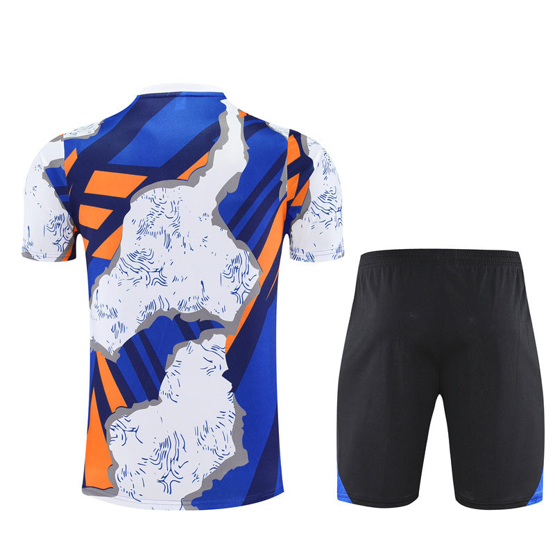 Maillot Short Training Real Madrid Bleu/Blanc Homme/Enfant 2025-2026
