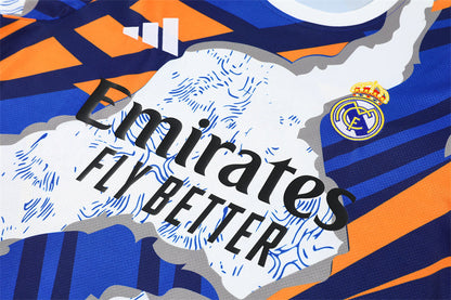 Maillot Short Training Real Madrid Bleu/Blanc Homme/Enfant 2025-2026