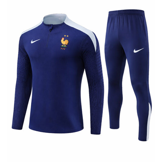 Survetement France Training Homme/Enfant 2024 2025 Bleu